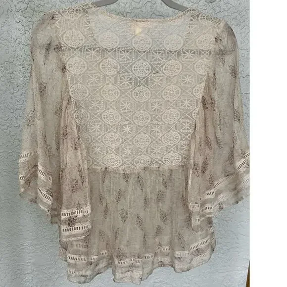 Anthropology by Meadow Rue Aeris Silk Blouse - Delicate and Feminine, Size Small - Picture 6 of 15